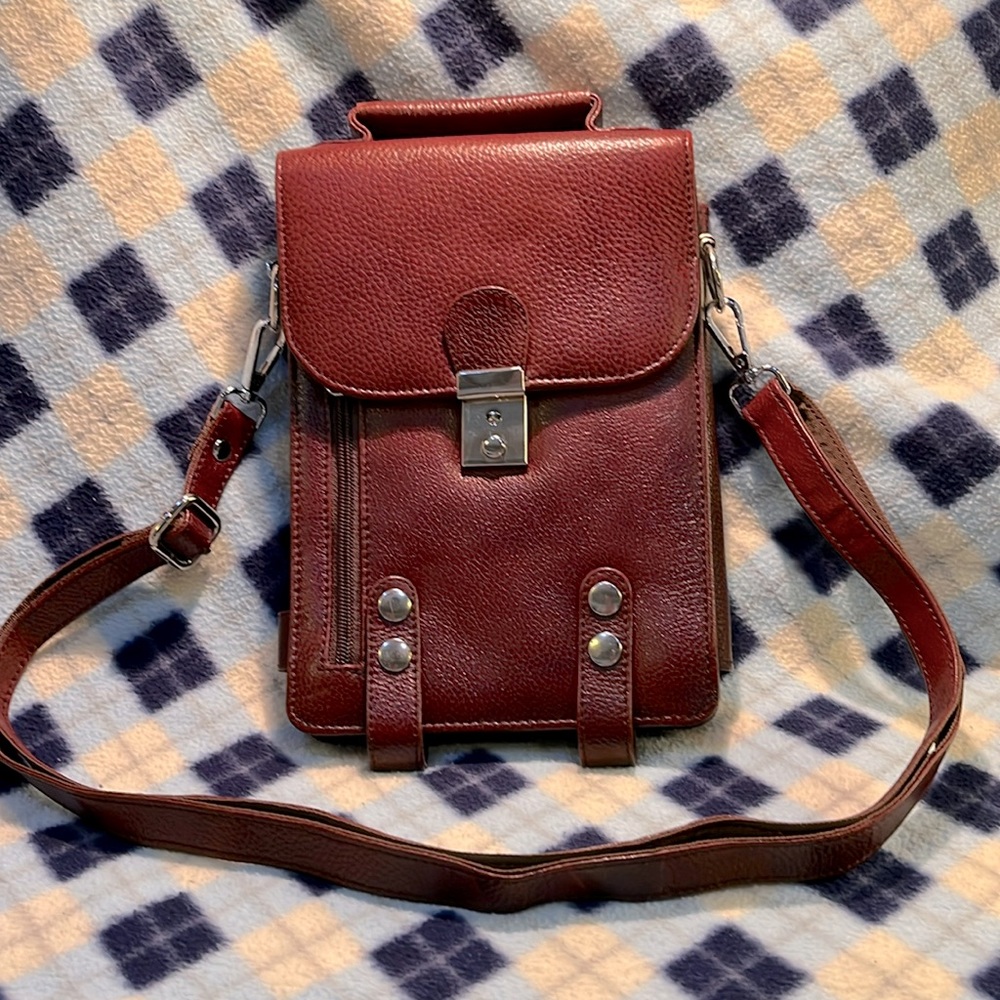 Leather Classic Brown Sling Bag For Men